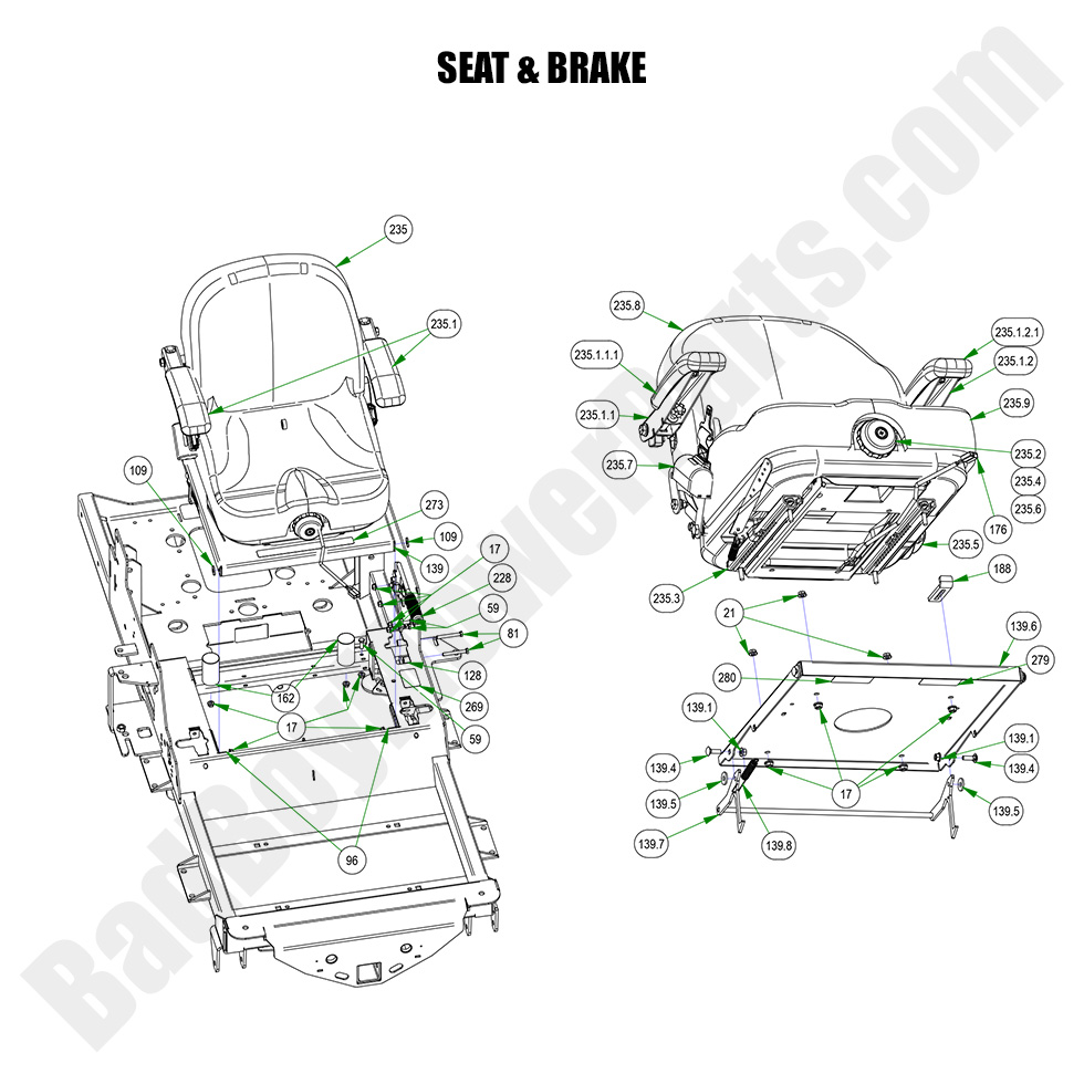2023Renegade DieselSeat & BrakeBad Boy Mower Parts